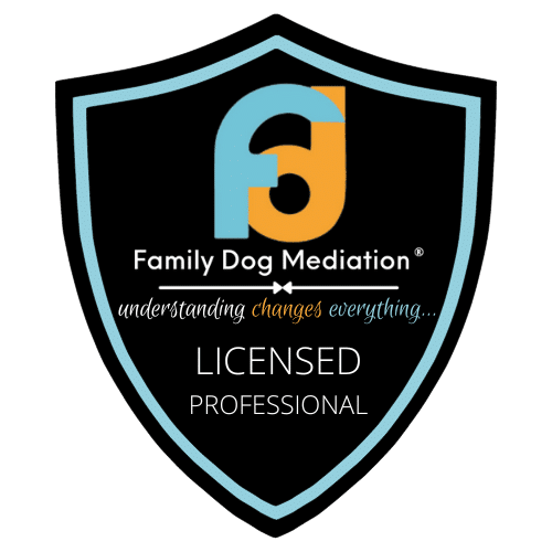 Family Dog Mediation Beyond Dog Training Licensed Professional badge.